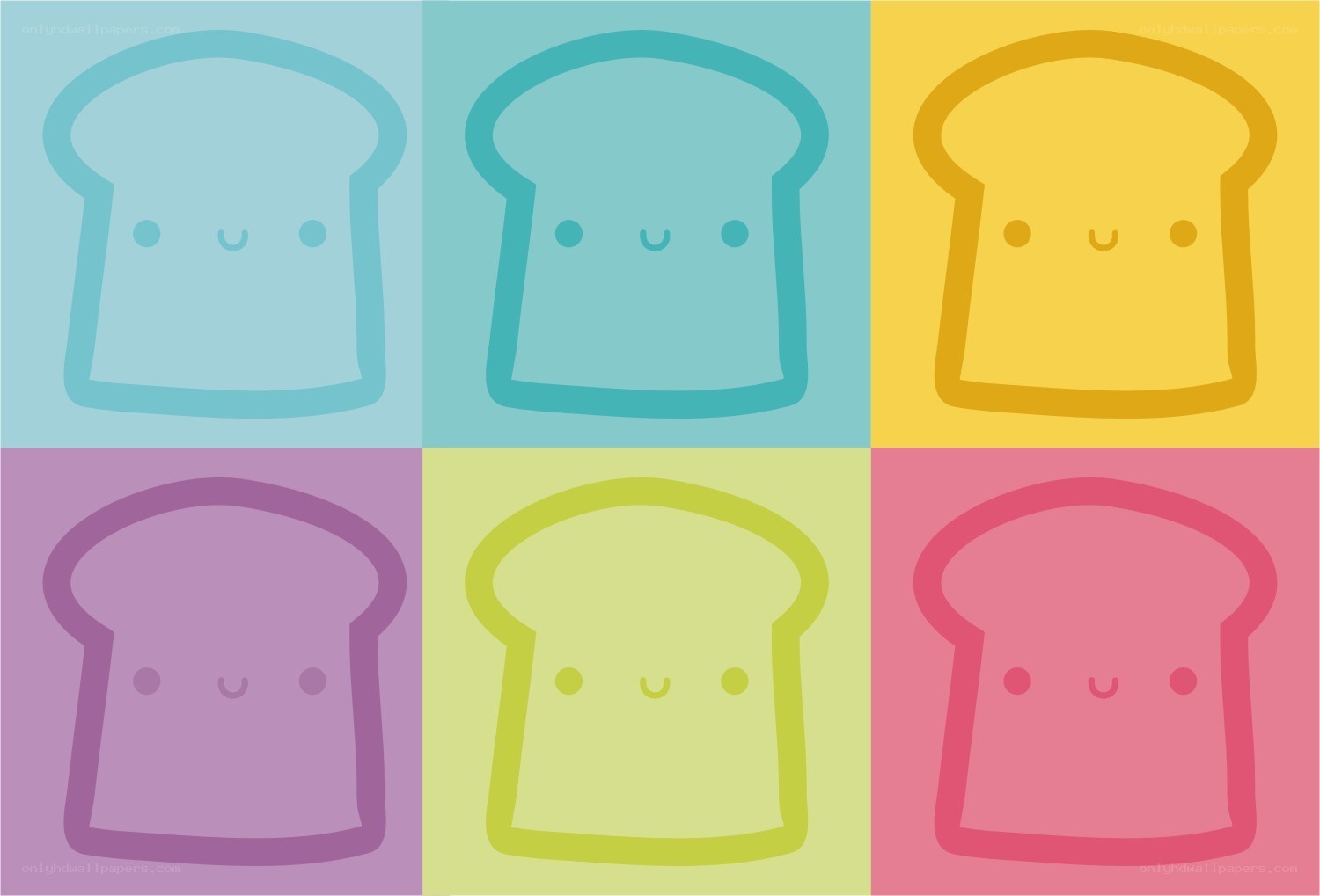 kawaii bread slice art