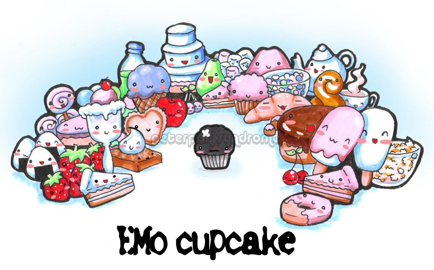 kawaii food characters