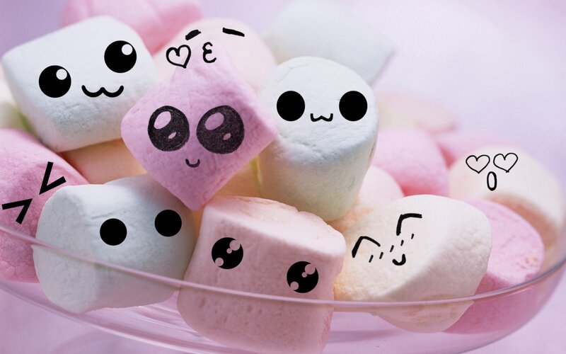 Kawaii Marshmallows — Pink