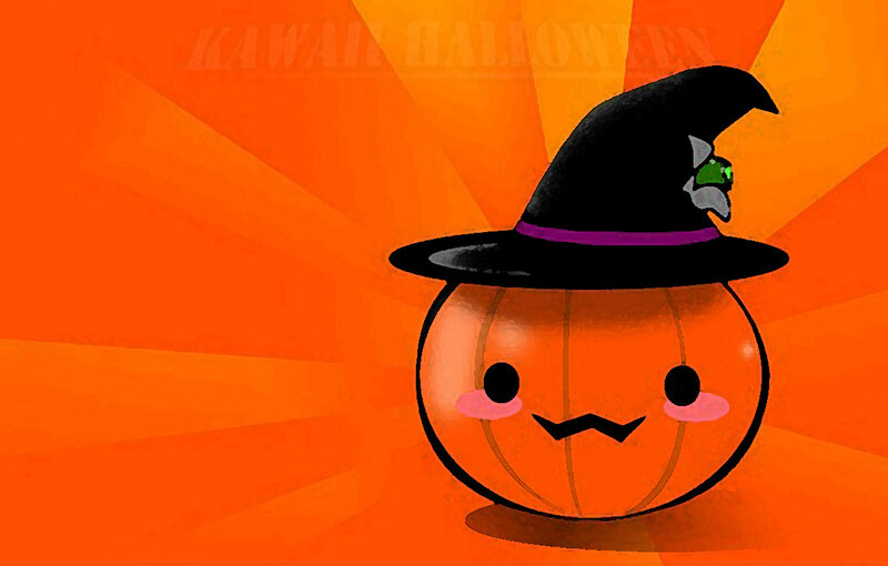 Kawaii Pumpkin Character — Orange