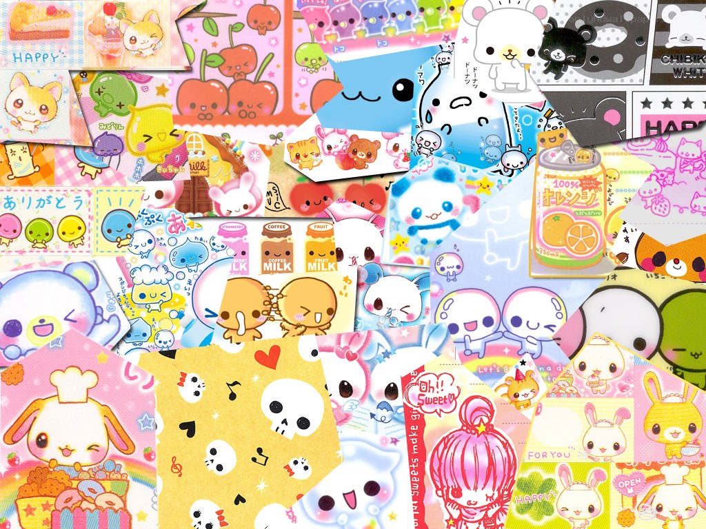 kawaii sticker collage
