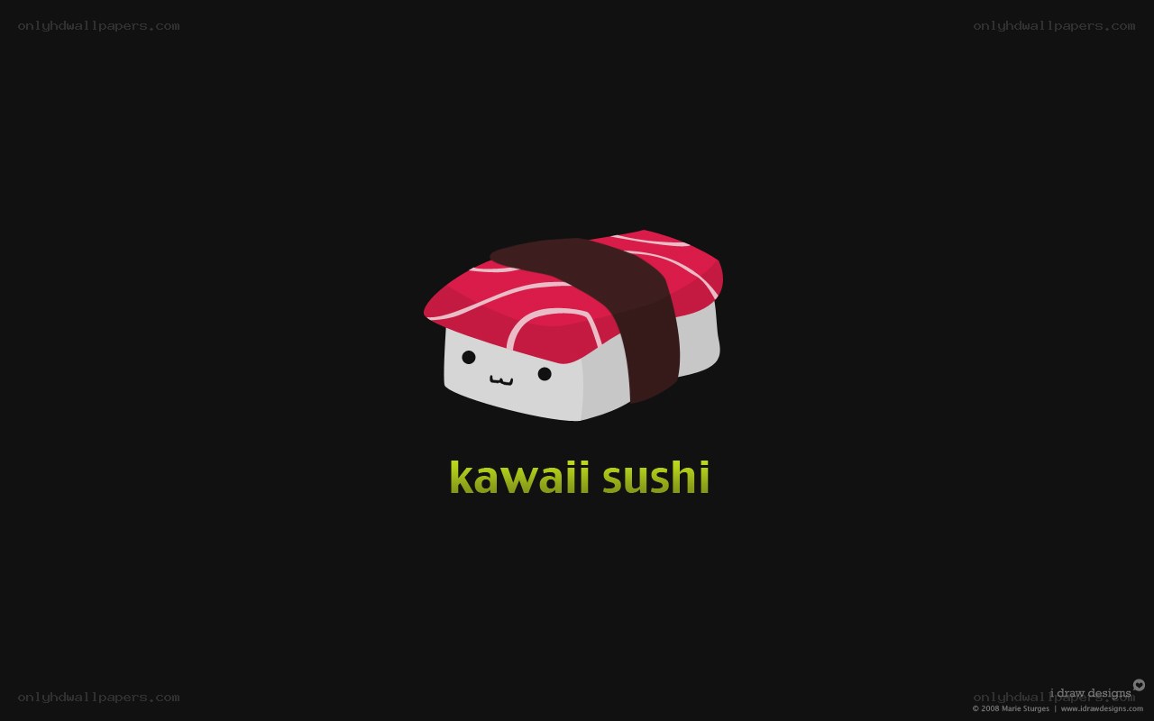 kawaii sushi illustration