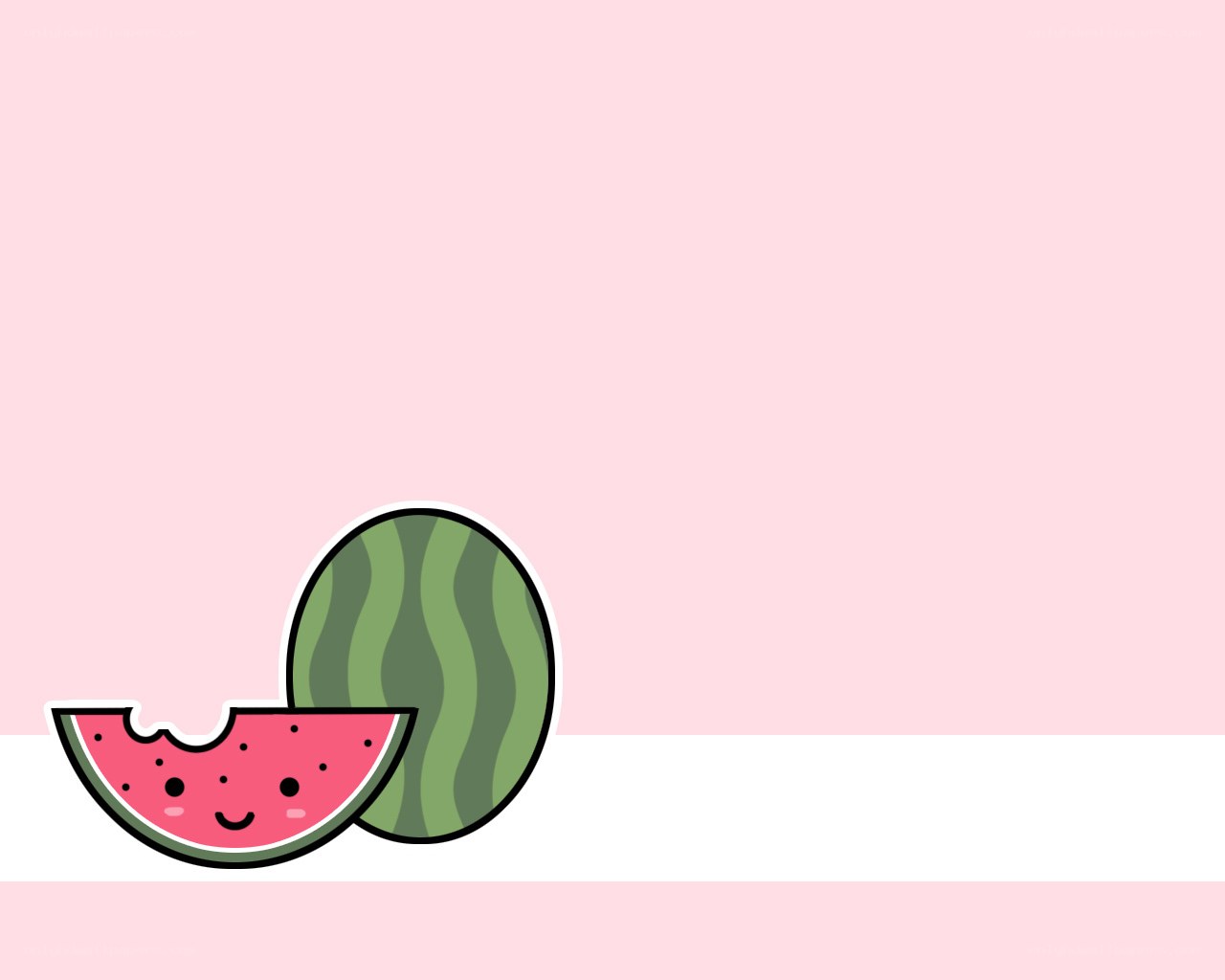 kawaii watermelon illustration