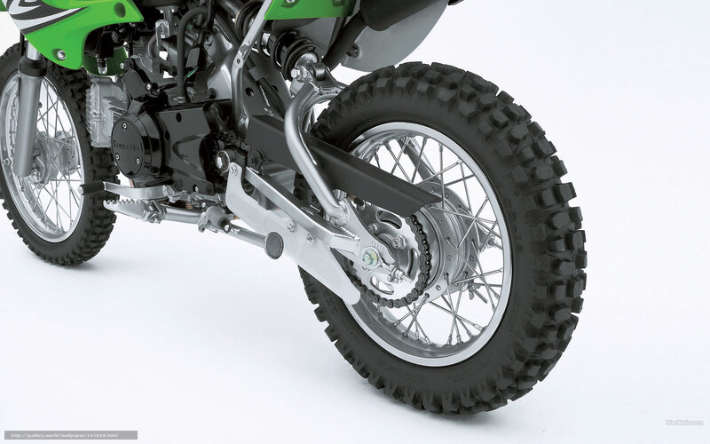 Kawasaki dirt bike rear view