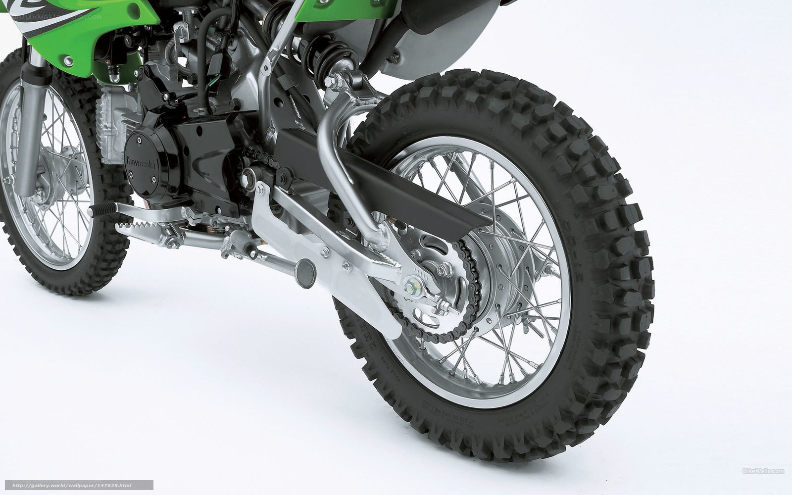 Kawasaki dirt bike rear view