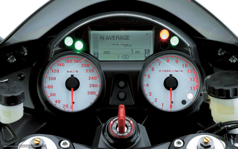 Kawasaki motorcycle dashboard