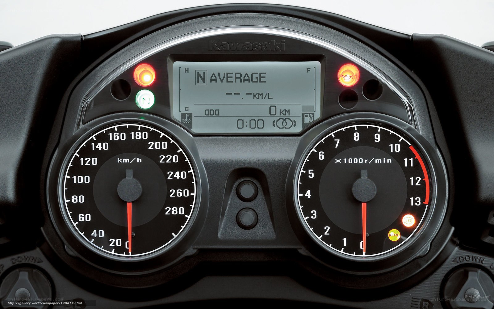 Kawasaki motorcycle dashboard