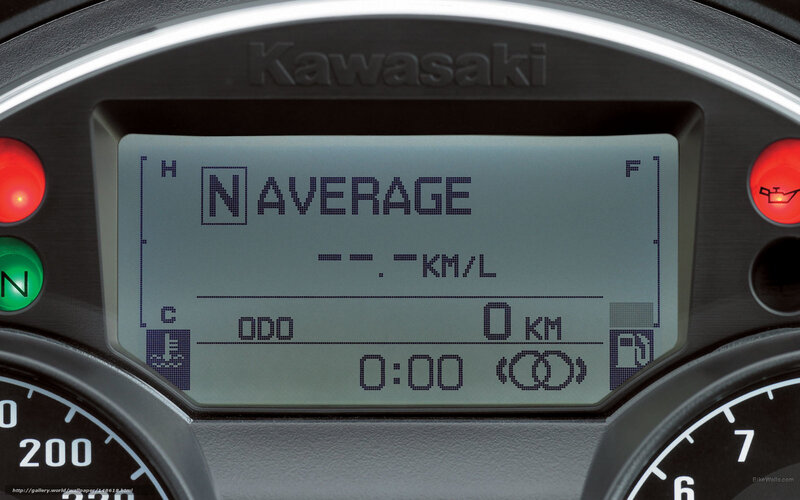 Kawasaki motorcycle dashboard display