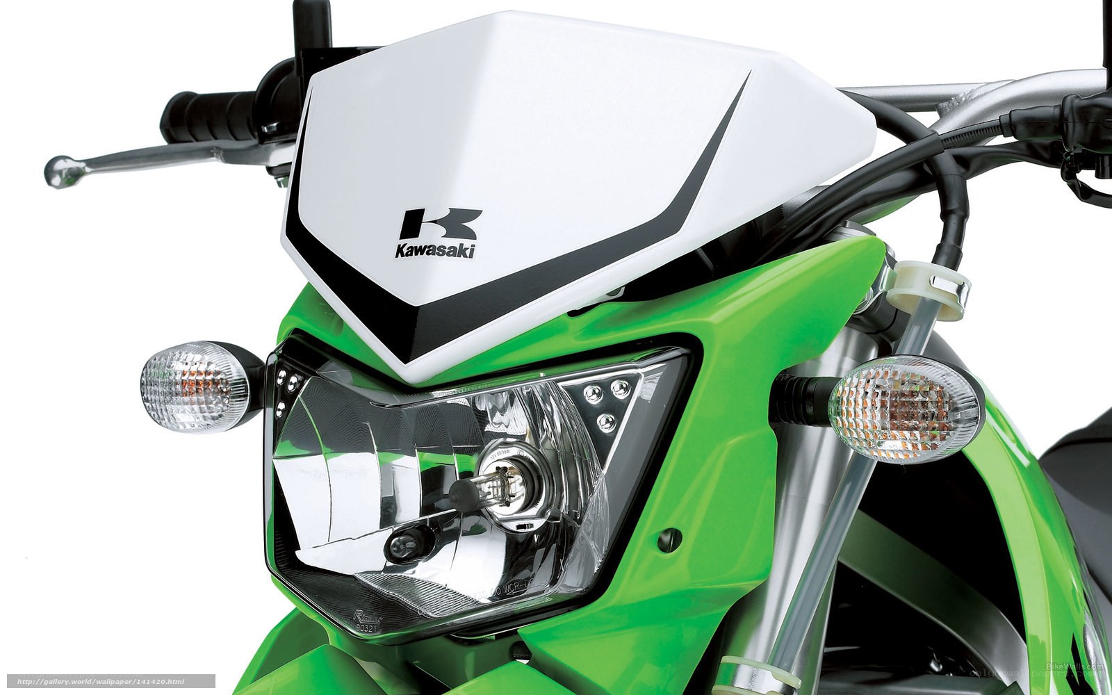 Kawasaki motorcycle front view