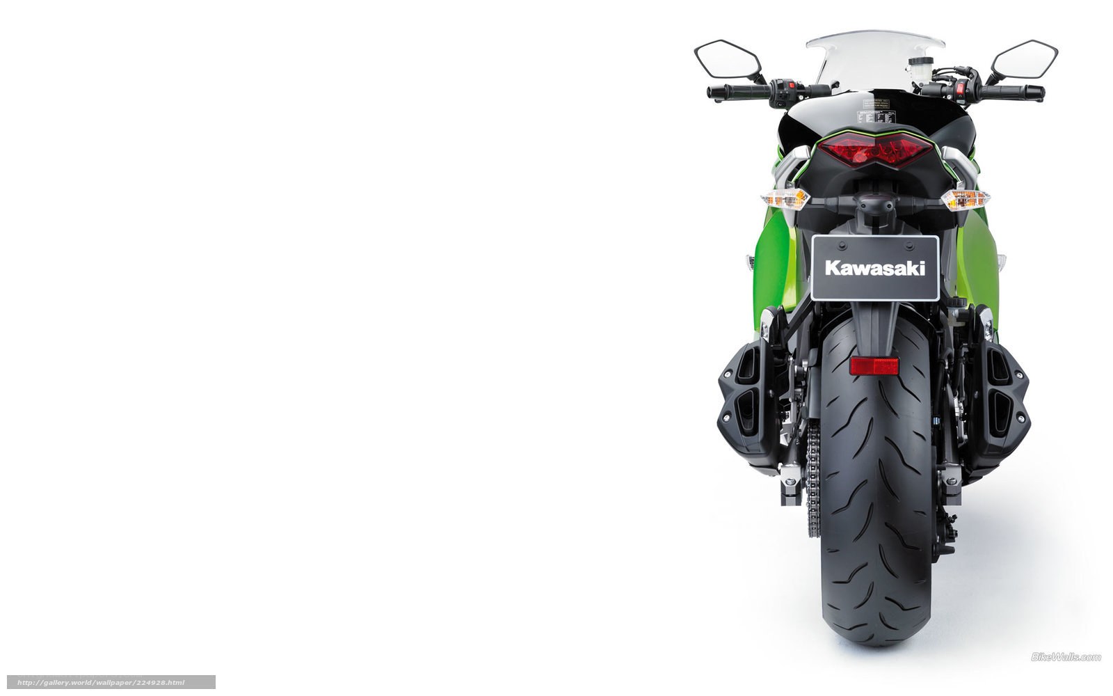 Kawasaki motorcycle rear view