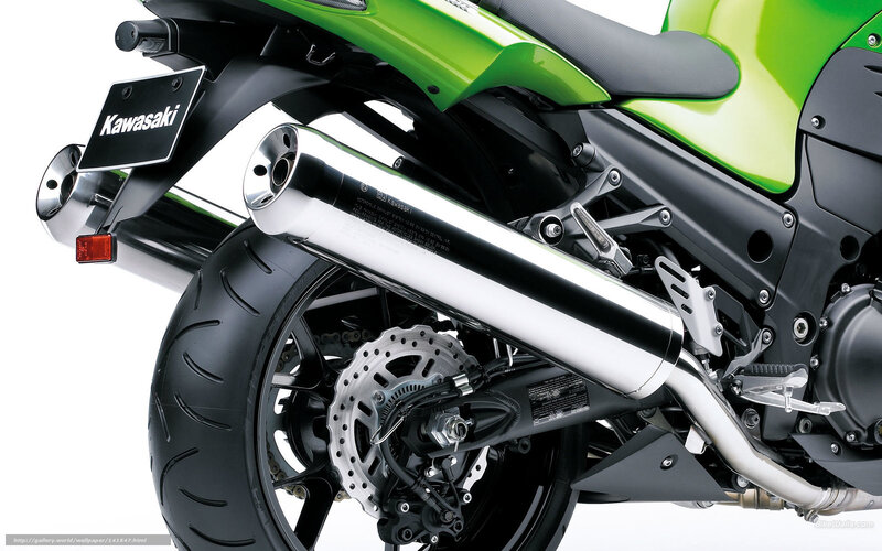 Kawasaki motorcycle rear view