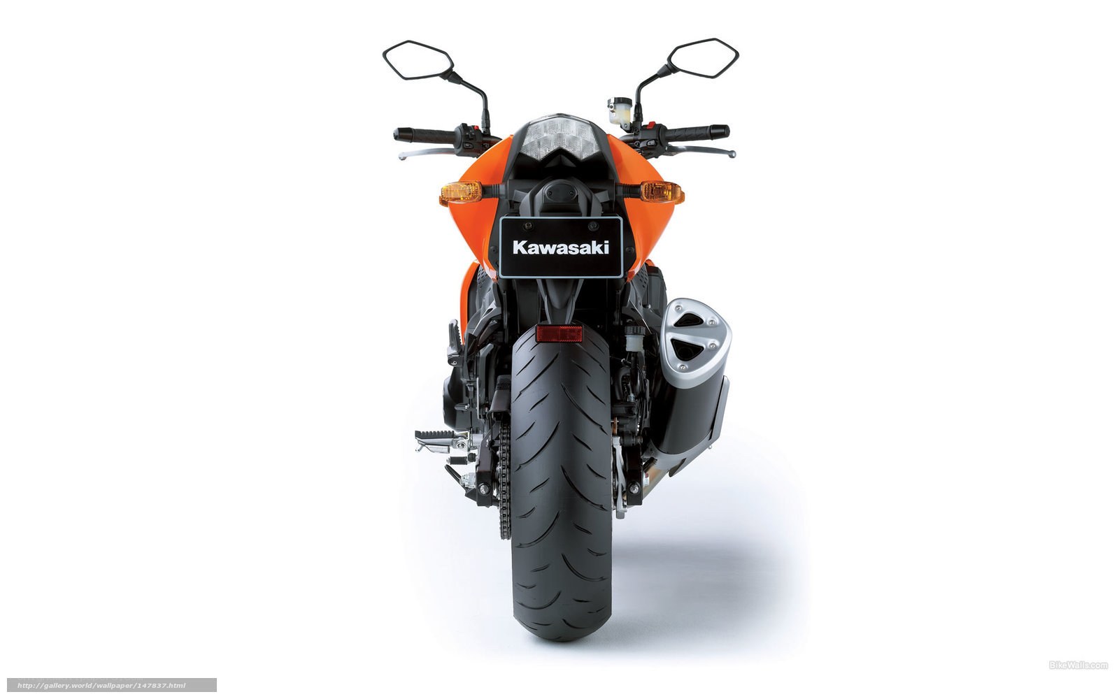 Kawasaki motorcycle rear view