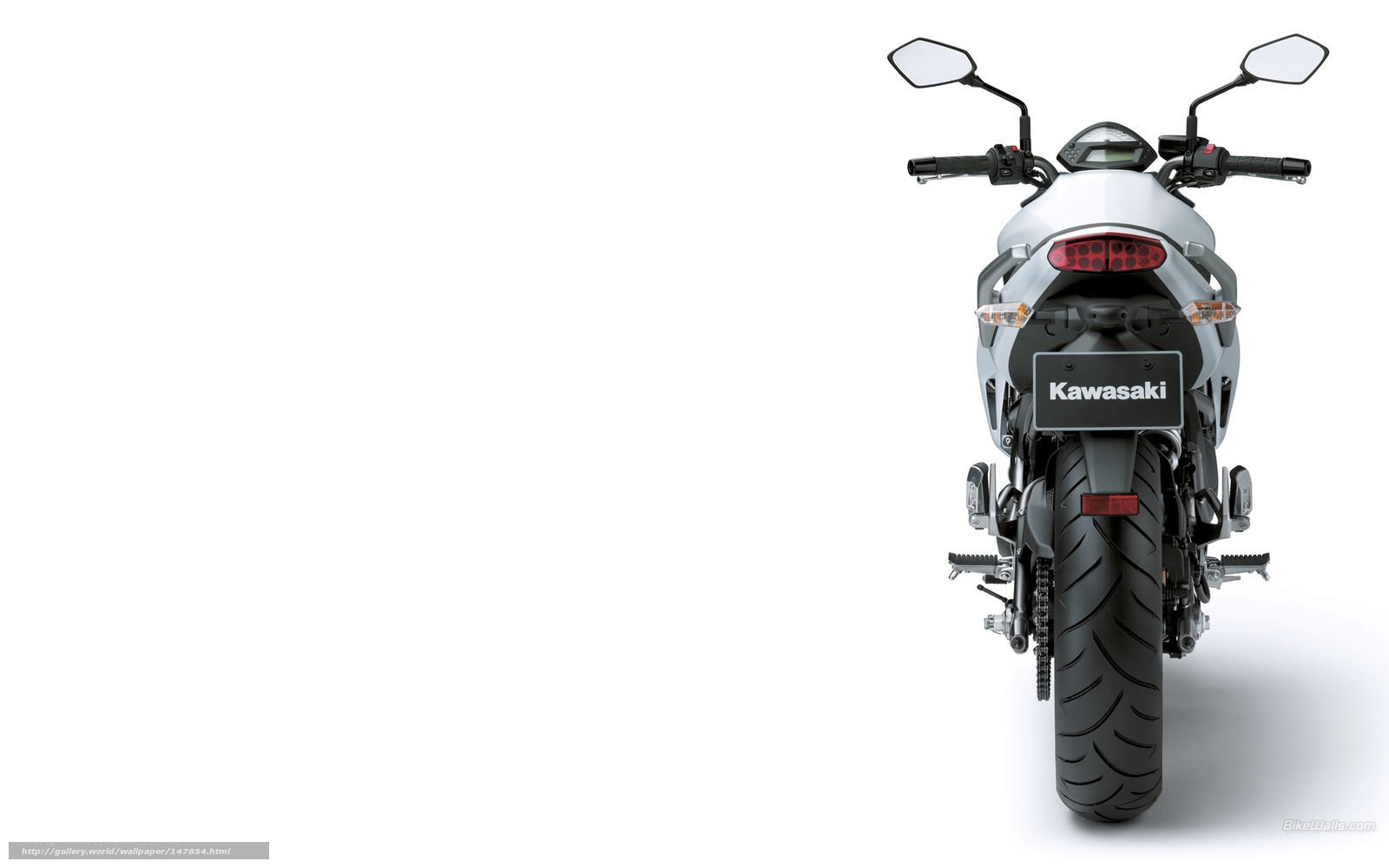Kawasaki motorcycle rear view