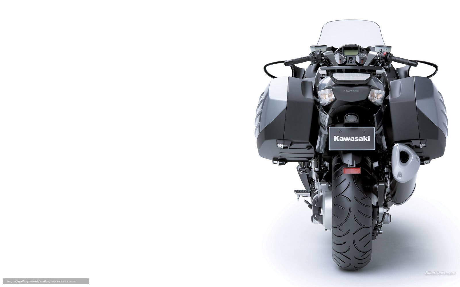 Kawasaki motorcycle rear view