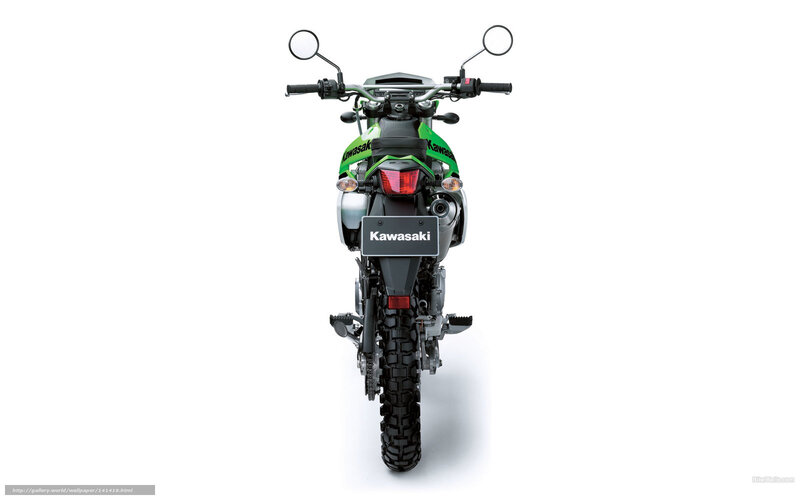 Kawasaki motorcycle rear view