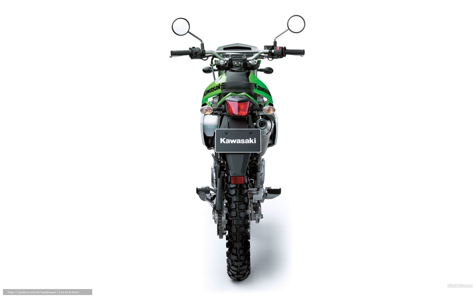 Kawasaki motorcycle rear view