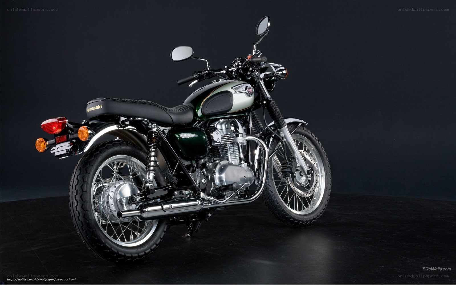 Kawasaki motorcycle studio shot