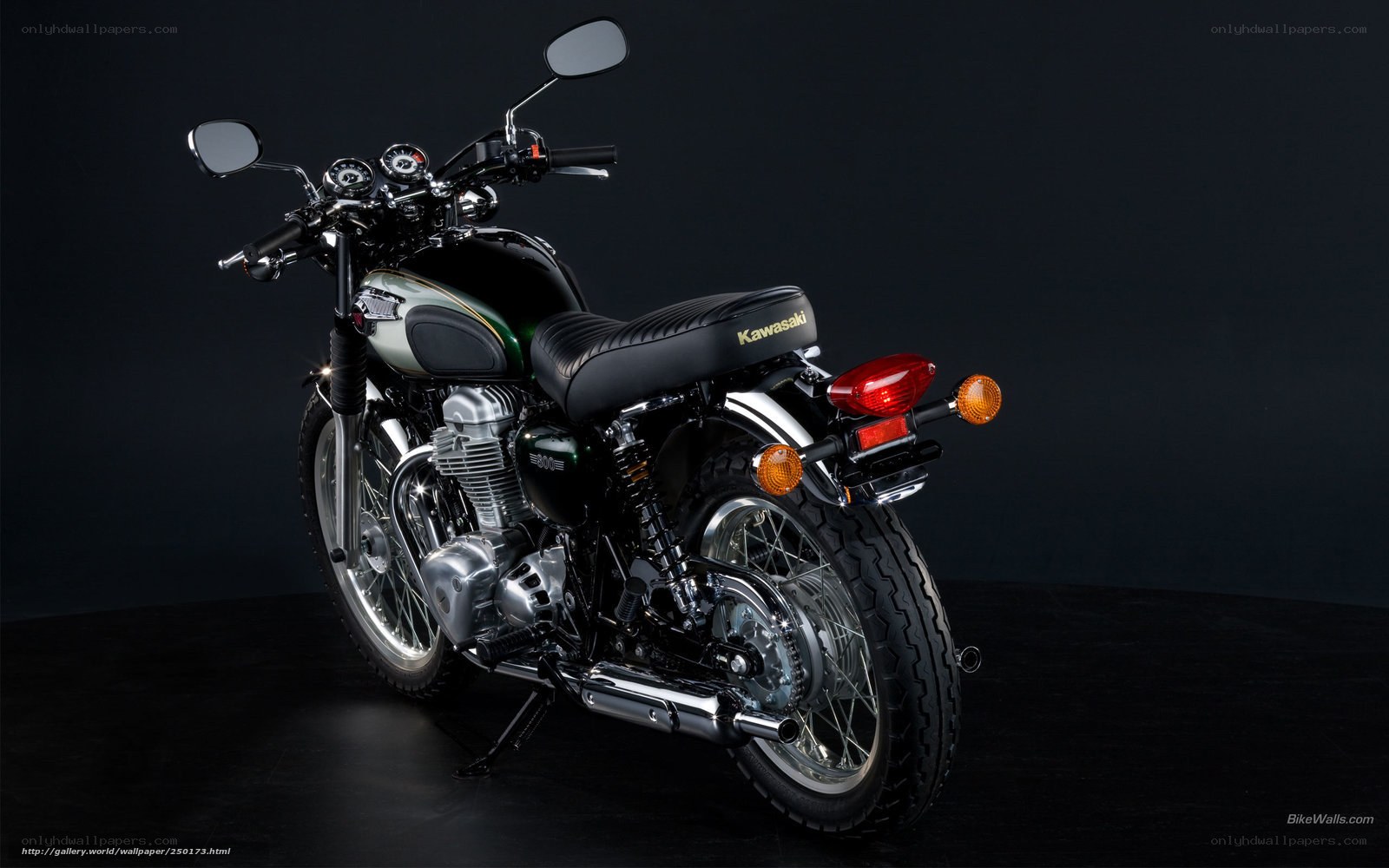 Kawasaki motorcycle studio shot