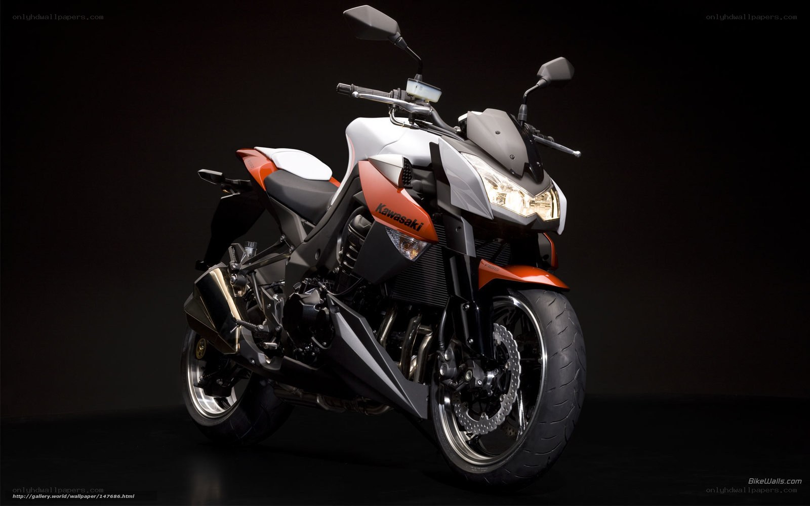 Kawasaki motorcycle studio shot