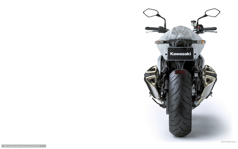 Kawasaki Motorcycle — White, Neutral