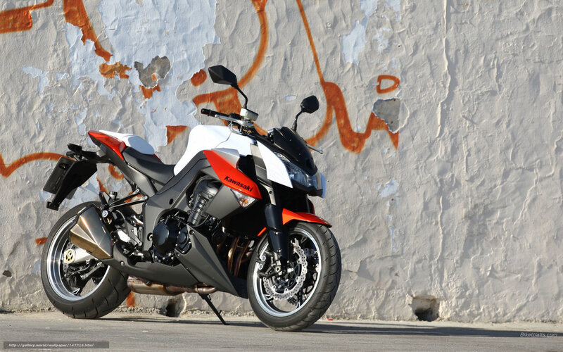 Kawasaki Motorcycle — White, Urban