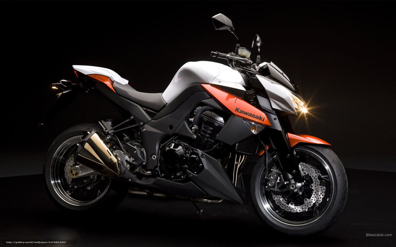 Kawasaki Z1000 Motorcycle — Black, Dramatic, Photograph