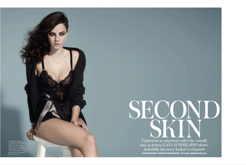 Kaya Scodelario in lingerie
