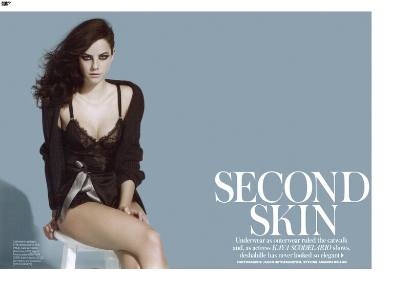 Kaya Scodelario in lingerie