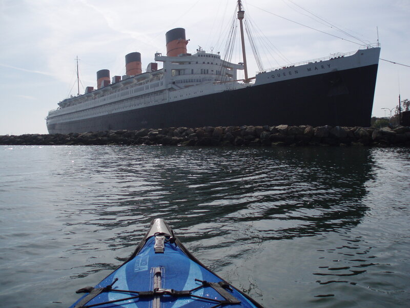 Kayak Approaching Ship
