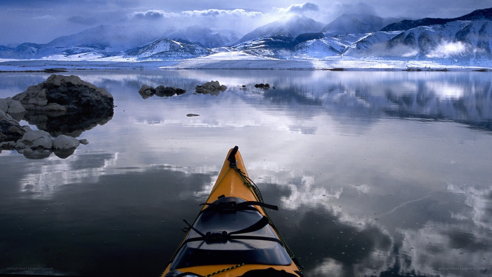 kayak on a calm lake