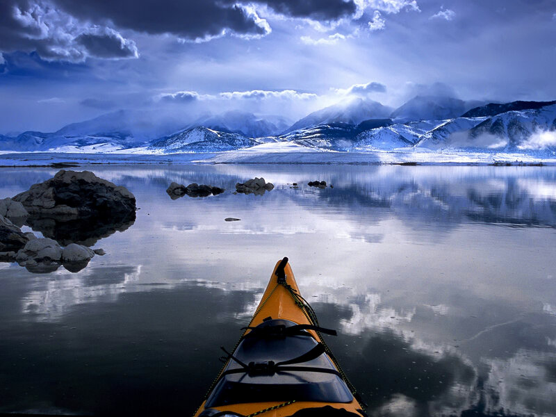 kayak on a calm lake