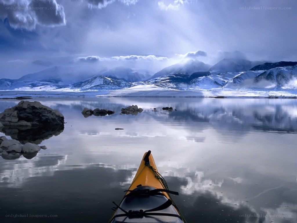 kayak on a calm lake