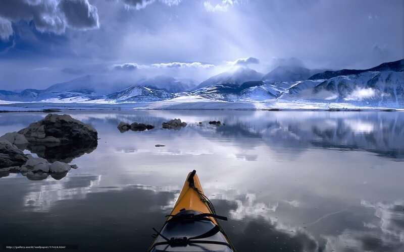kayak on a calm lake