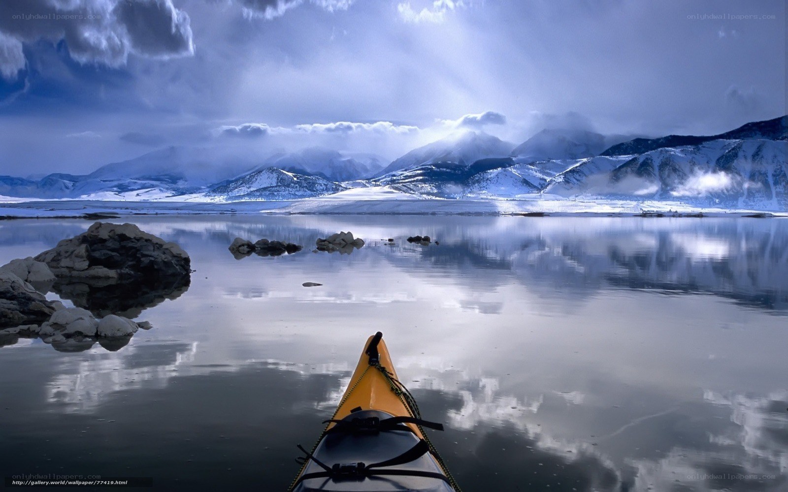 kayak on a calm lake