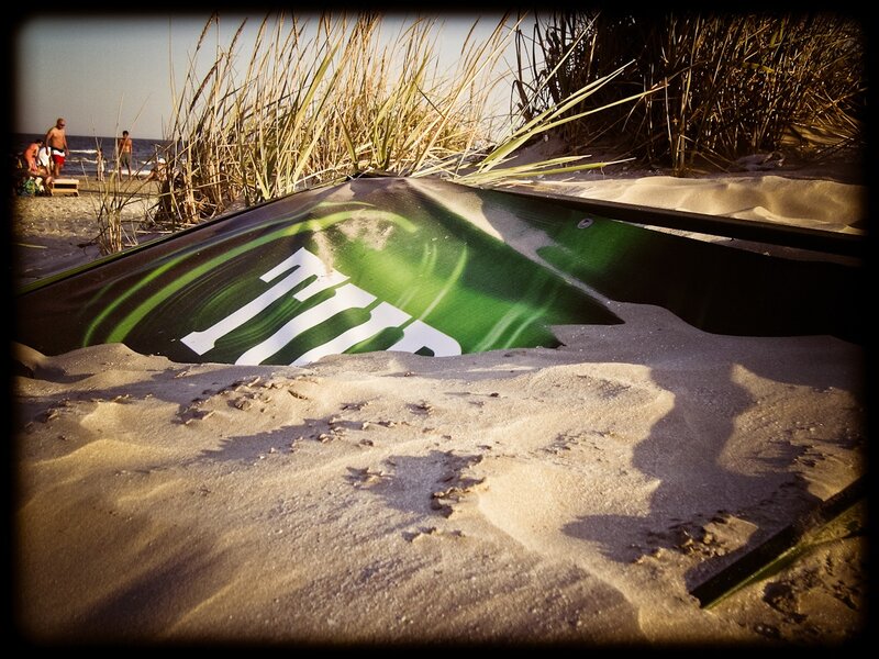 kayak on sandy beach