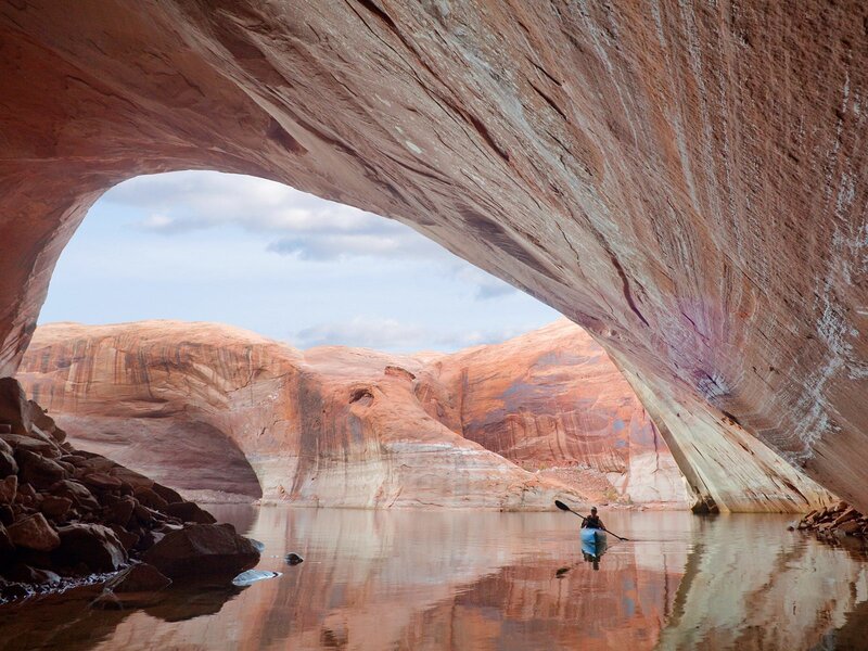 Kayaker in Canyon