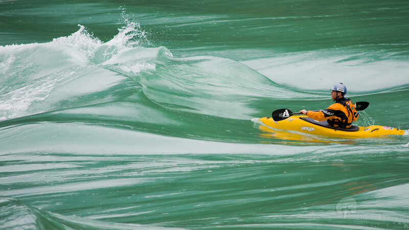Kayaker in Green Water