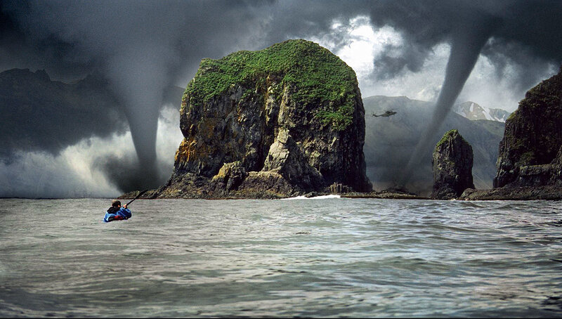 Kayaker in Storm