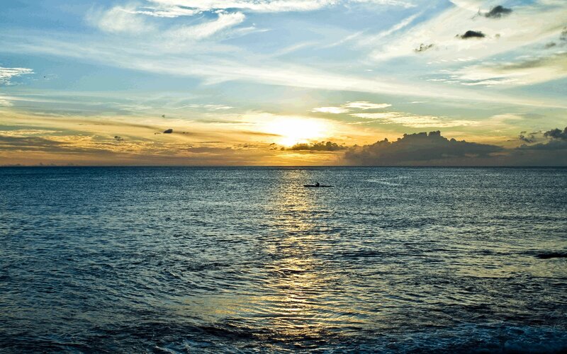 Kayaker on Ocean