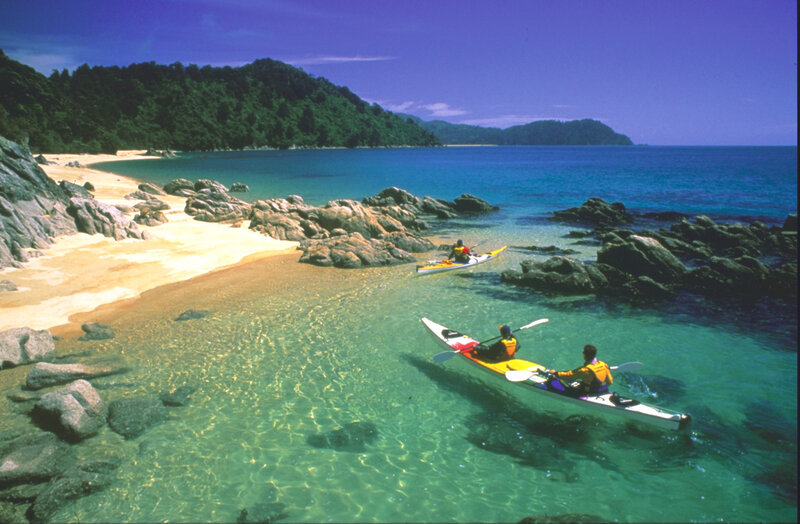 Kayakers in Clear Water