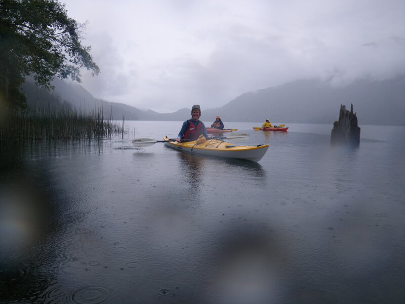 Kayakers on a Lake