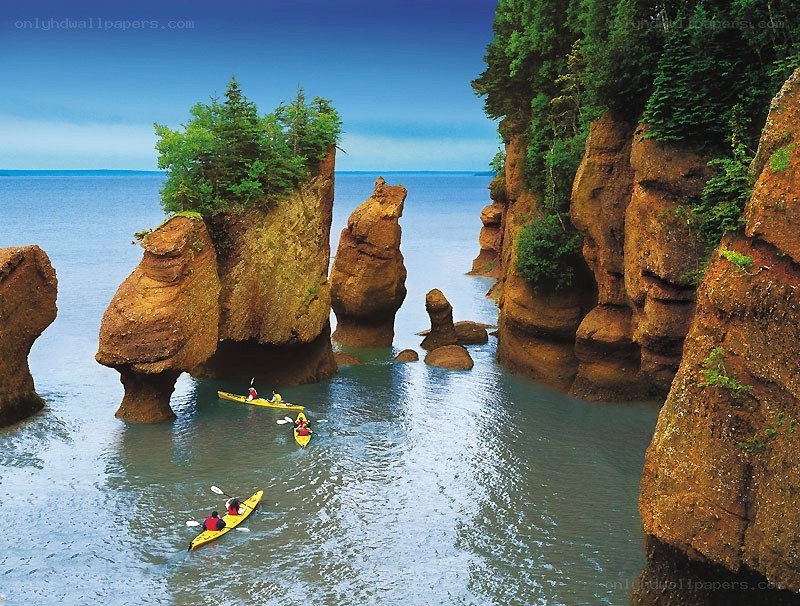 kayaking near sea stacks