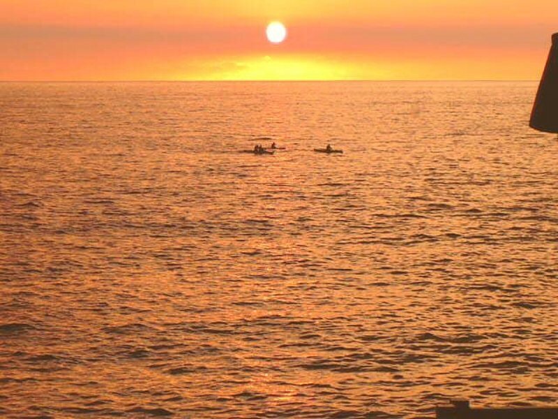 Kayaks on Ocean