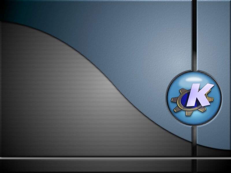 KDE Logo on Metal Surface