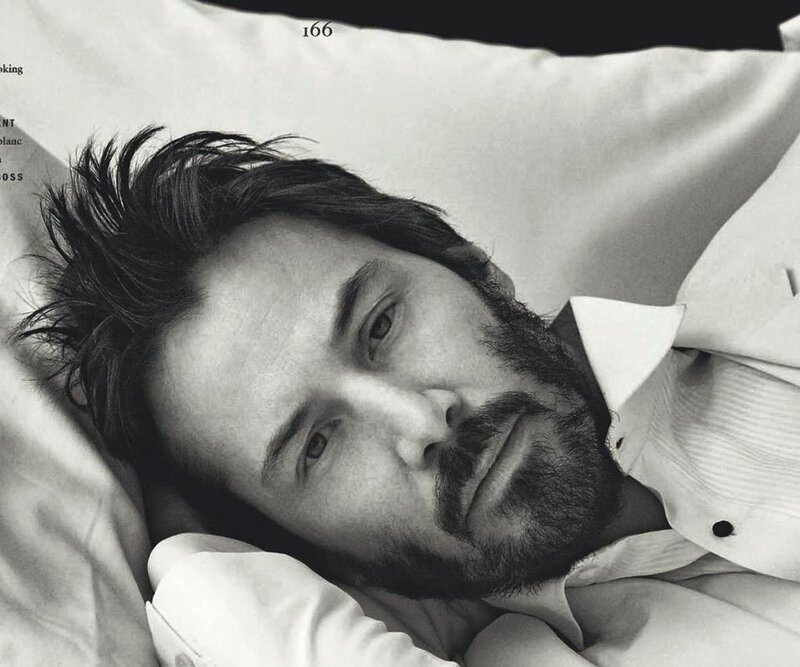 Keanu Reeves in bed