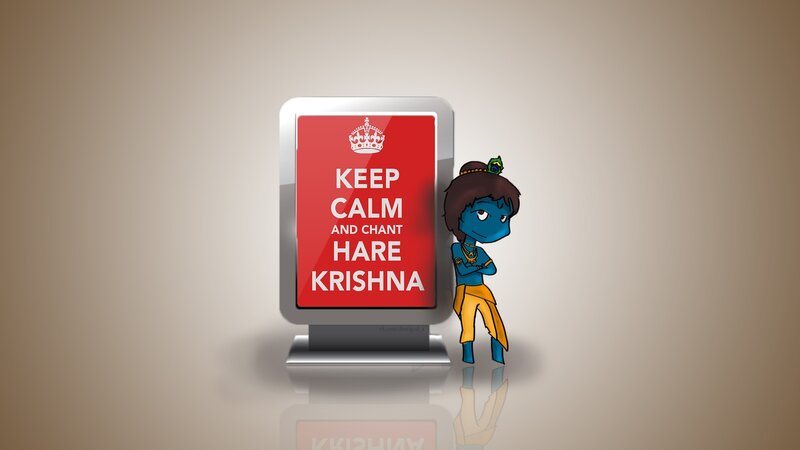 Keep calm and chant hare krishna