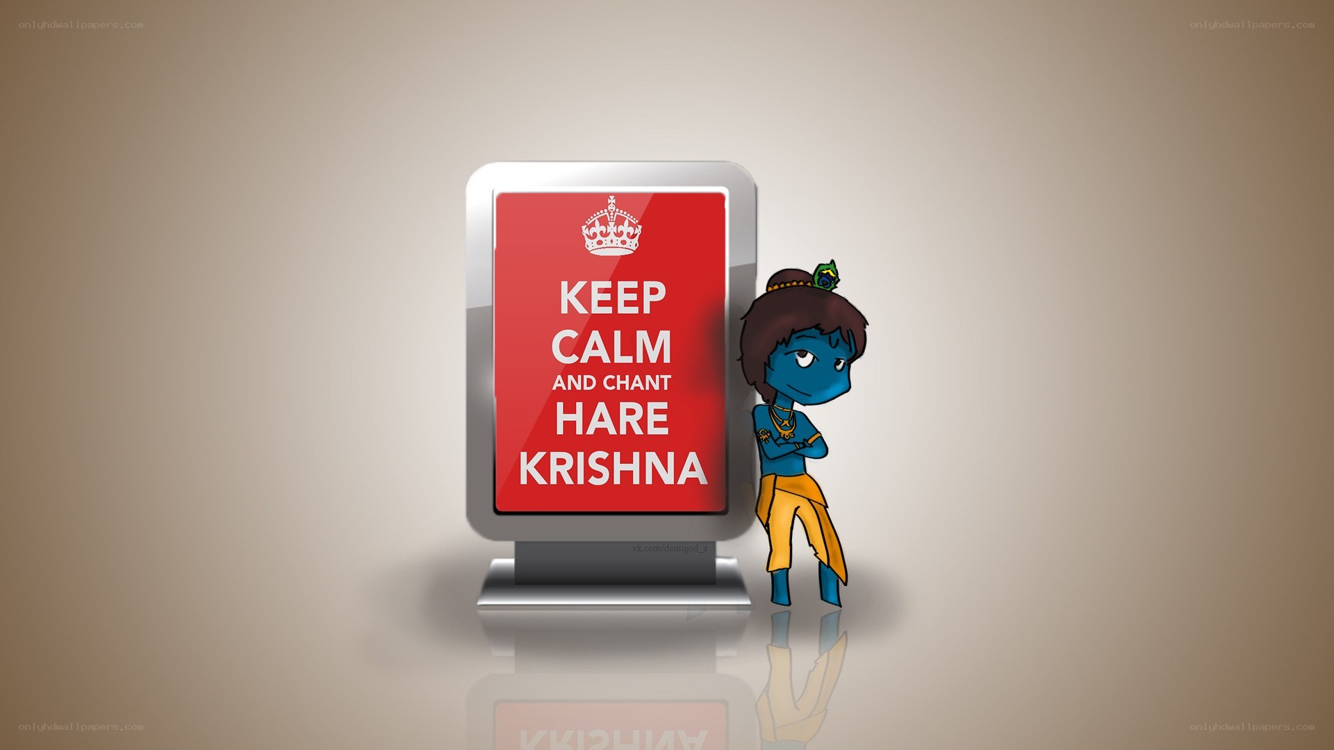 Keep calm and chant hare krishna