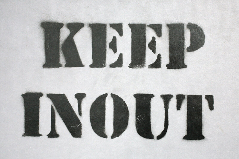 Keep In Out sign