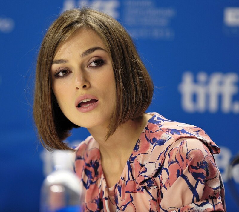 Keira Knightley at a press event