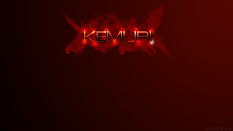 Kemuri logo with red background